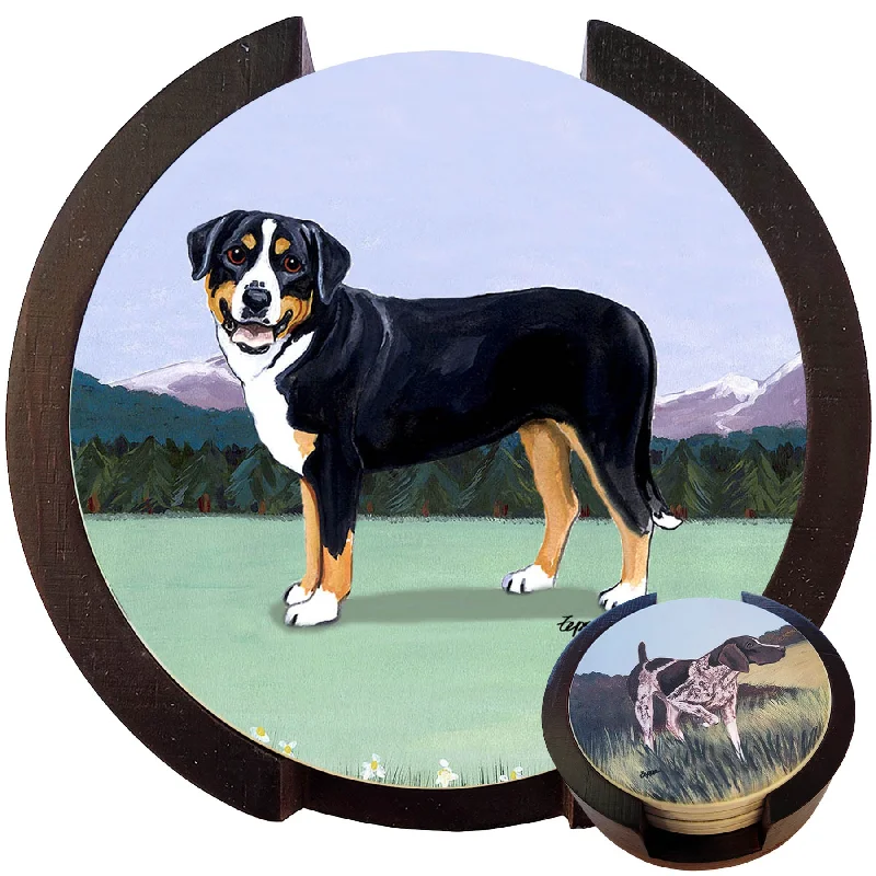  -Non-contact cat thermometerPet sun protection clothes- Wooden pet toy recommendations   - Fish-based cat food  - Wholesale price of dog foodGreater Swiss Mountain Dog Scenic Bisque Coaster Set