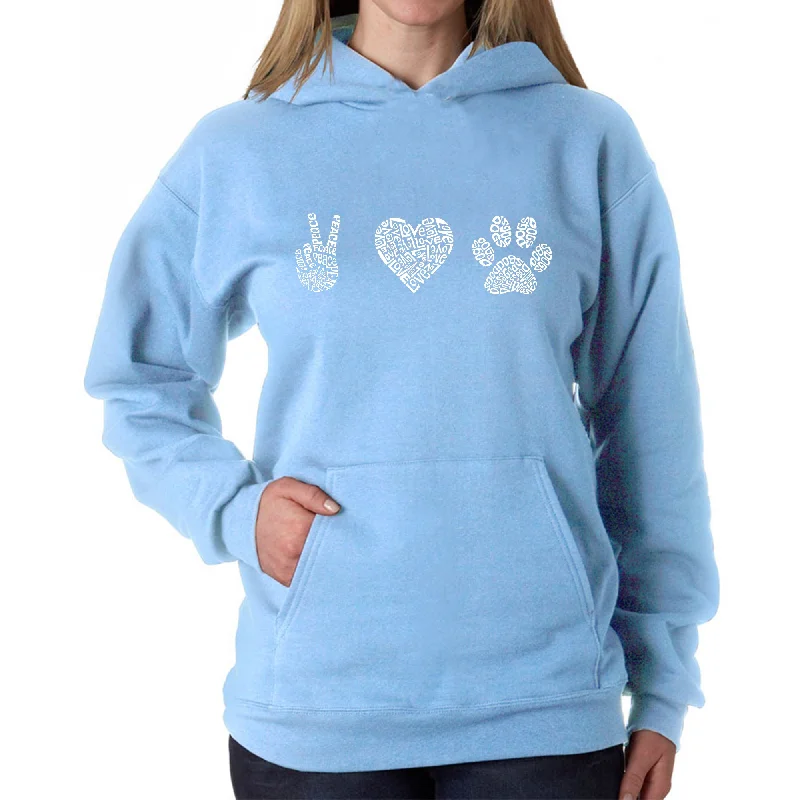 - Chinchilla cooling ice nest ceramic platePet cotton clothes- Brand XX cat toy selections4. **Price and Purchasing**  - Dog food recommendations for multi-dog householdsPeace Love Dogs  - Women's Word Art Hooded Sweatshirt