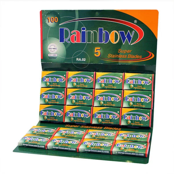 - Deodorizing cat litter tofu litterPet rehabilitation recovery clothes (such as post-operative clothes)- Environmentally friendly pet toy recommendations   - Cat food for multi-cat households  - Dog food improves immunityRainbow Razors Rainbow Stainless Double Edge Blades (100 count) #10070001