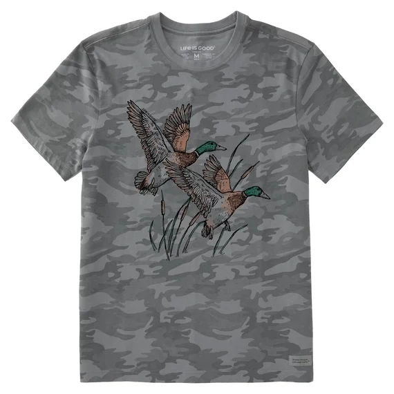 - Winter dog thick down jacketClassification by brand or style:- Hamster toy recommendations   - High-protein cat food  - Crave dog food reviewMen's Mallard Ducks Illustration Allover Printed Short-Sleeve Crusher Tee - Gray Camo